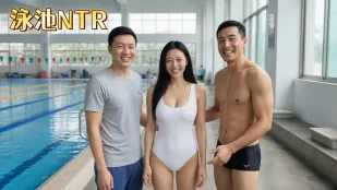 泳池NTR 骚货人妻泳池幽会猛男教练 水中深喉口交吃鸡 狠狠粗暴性爱狠操
